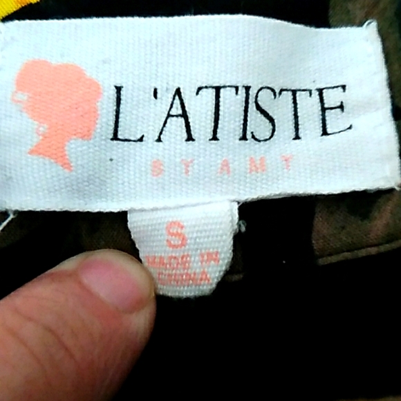 L' Atiste by Amy Lemon Print Flowy Shorts Boho SZ S - Picture 4 of 5